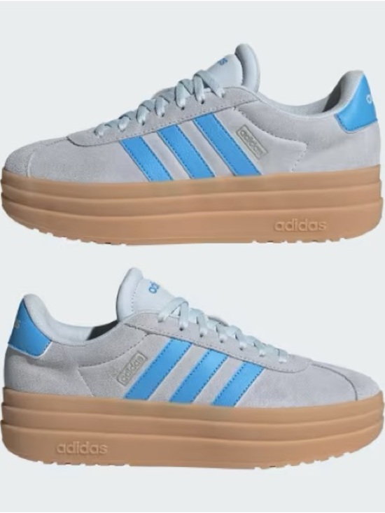 adidas Shoes - adidas Light Blue VL Court Bold Sneakers